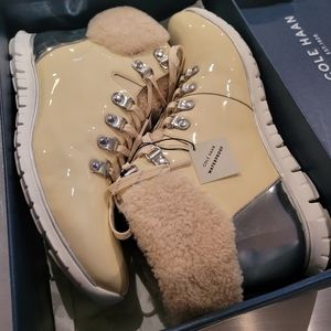 Cole Haan ZeroGrand Hiker Boot Cream Size 10.5
